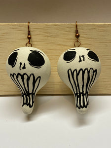 Skull gourd earrings