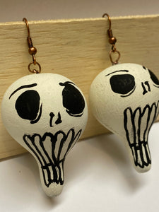 Skull gourd earrings