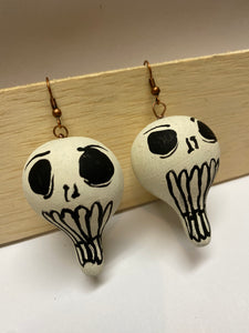 Skull gourd earrings