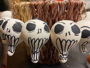 Skull gourd earrings