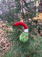 Load image into Gallery viewer, Grinch Gourd Ornament
