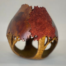 Load image into Gallery viewer, Tree Carved Gourd - Red
